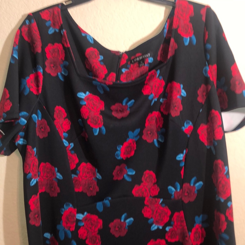 Lane Bryant vintage style red roses beautiful